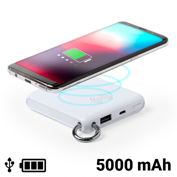Power Bank with Wireless Charger White 146261